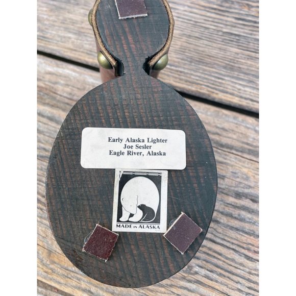 Vintage Alaska Art Match Safe Flint Rock Leather Artist Signed - Picture 4 of 11